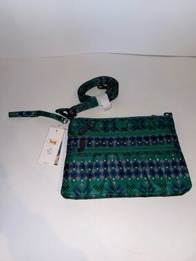 lug Green and Blue Patterned Crossbody Bag